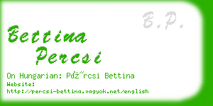 bettina percsi business card